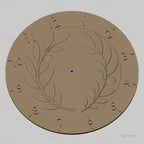 Fichier CNC & impression 3D horloge murale couronne d'olivier en relief STL