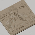Fichier CNC & impression 3D bijoutier à l'œuvre, outils de précision, haute qualité relief STL