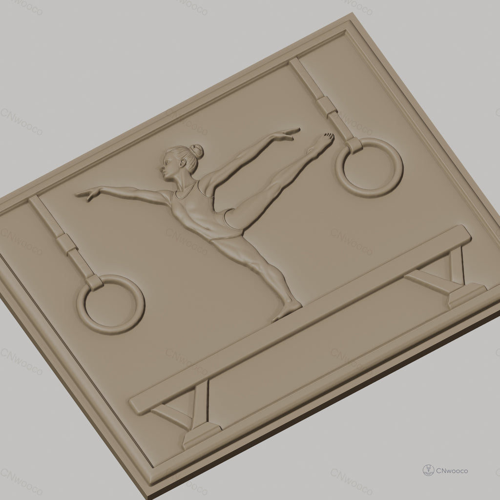 Fichier CNC & impression 3D Gymnastique enfant, cheval d'arçon et anneaux, haute qualité relief STL