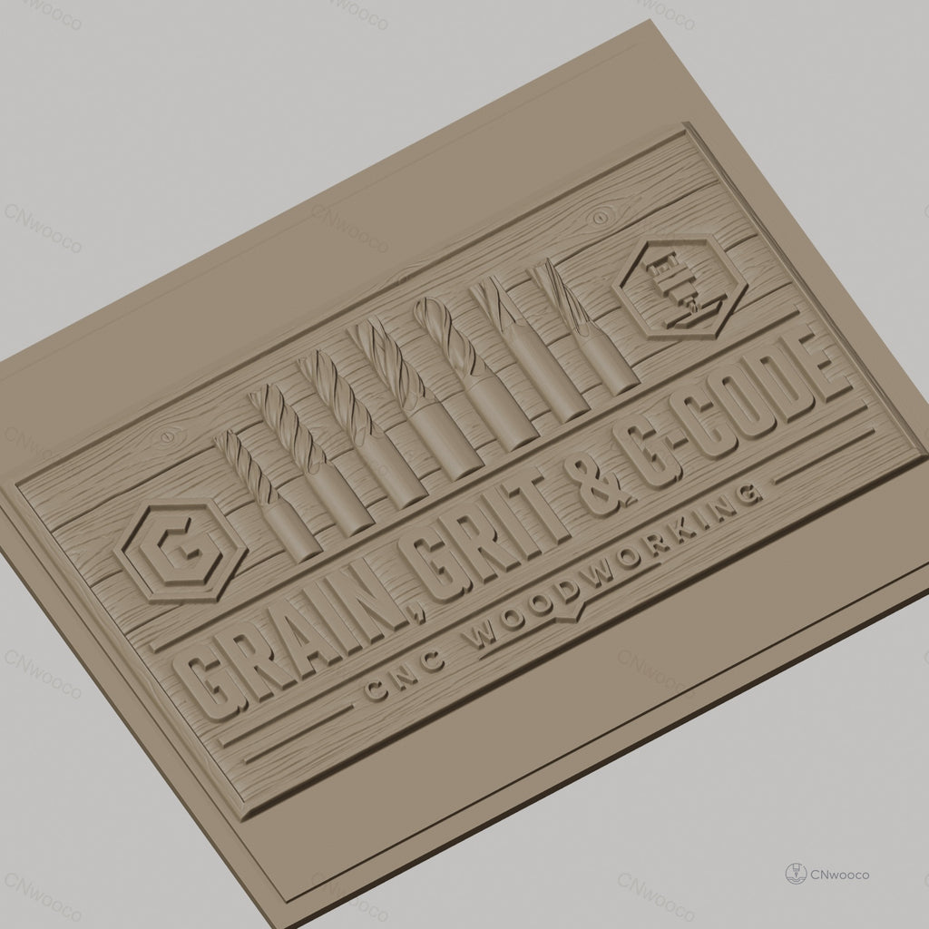 Fichier CNC & impression 3D outils de fraisage, forêt, fraises de coupe, grain bois, haute qualité relief STL