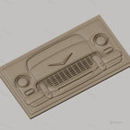 Fichier CNC & impression 3D voiture classique vintage, face avant détail relief, haute qualité relief STL