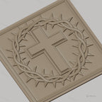 Fichier CNC & impression 3D Croix chrétienne, couronne d'épines, haute qualité relief STL