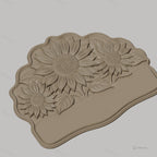 Fichier CNC & impression 3D plaque décorative tournesols STL très haute qualité