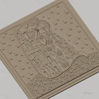 Fichier CNC & impression 3D Le Baiser de Klimt, couple enlacé, motifs floraux et géométriques haute qualité relief STL
