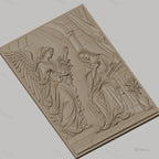 Fichier CNC & impression 3D Annonciation, ange et Vierge Marie, haute qualité relief STL