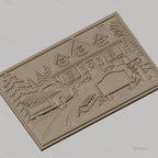 Fichier CNC & impression 3D maison de Noël, camion avec sapins, luge, boîte aux lettres, haute qualité relief STL