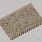 Fichier CNC & impression 3D Noël, Père Noël avec traîneau et cadeaux, haute qualité relief STL