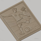 Fichier CNC & impression 3D joueur de football, stade, ballon, haute qualité relief STL