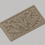 Fichier CNC & impression 3D feuillage ornemental, élégante décoration baroque haute qualité relief STL