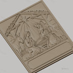 Fichier CNC & impression 3D crèche de Noël, Marie Joseph bébé Jésus animaux, haute qualité relief STL