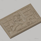 Fichier CNC & impression 3D artisan sculpteur de canards, atelier, outils, haut relief, haute qualité relief STL