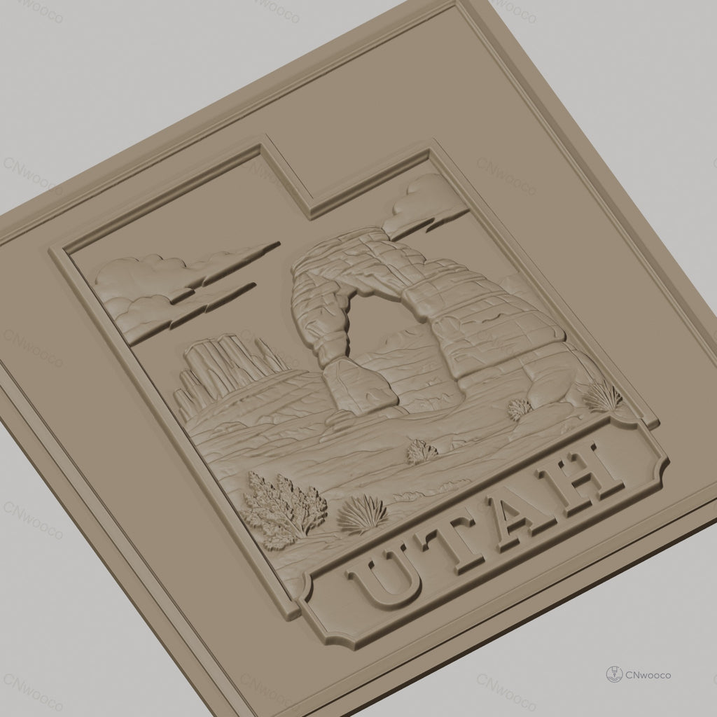 Fichier CNC & impression 3D Utah, arche rocheuse naturelle et paysage désertique, haute qualité relief STL