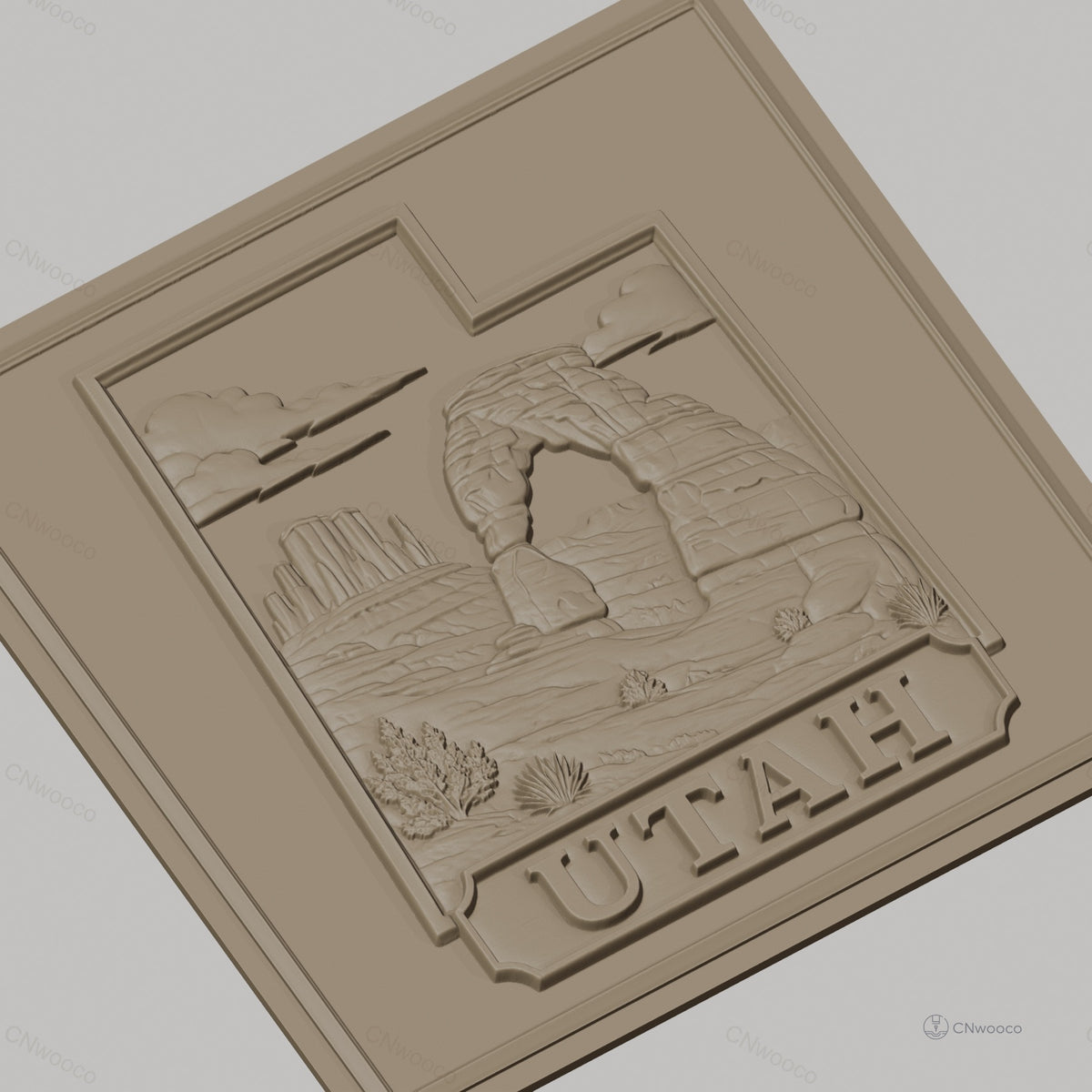 Fichier CNC & impression 3D Utah, arche rocheuse naturelle et paysage désertique, haute qualité relief STL