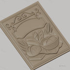 Fichier CNC & impression 3D pain et blé, relief de différentes miches et épis, haute qualité relief STL