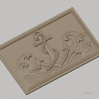 Fichier CNC & impression 3D ancre navale, vagues océaniques, corde enroulée, haute qualité relief STL