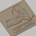 Fichier CNC & impression 3D New York, Statue de la Liberté, paysage montagne cascade, skyline, haute qualité relief STL