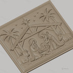 Fichier CNC & impression 3D Nativité, crèche avec Marie Joseph bébé Jésus et animaux, haute qualité relief STL