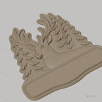 Fichier CNC & impression 3D enseigne décorative cerf et sapins, STL très haute qualité