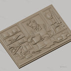 Fichier CNC & impression 3D chapelier en atelier, préparation de chapeaux haute qualité relief STL