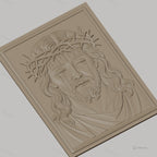 Fichier CNC & impression 3D Jésus Christ, couronne d'épines et gouttes de sang, haute qualité relief STL