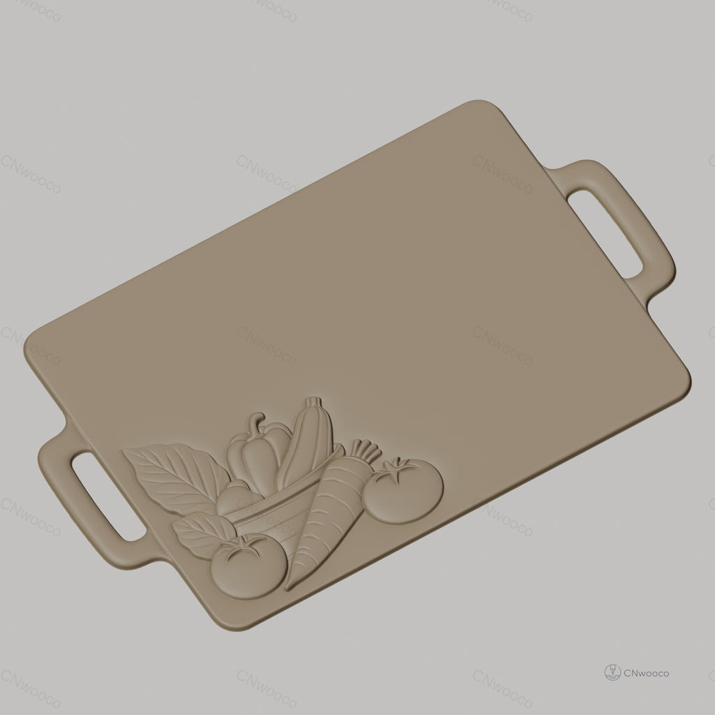 Fichier CNC légumes et panier, bas-relief pour sculpture sur bois, STL