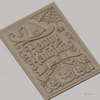 Fichier CNC & impression 3D Halloween, citrouilles, chapeau de sorcière, toile d'araignée, haute qualité relief STL