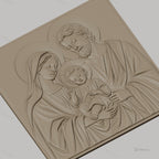 Fichier CNC & impression 3D Sainte Famille, Vierge Marie, Jésus enfant et Saint Joseph, haute qualité relief STL