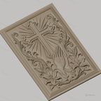 Fichier CNC & impression 3D religieuse, croix, mains en prière, lys, haute qualité relief STL