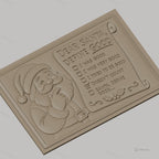 Fichier CNC & impression 3D Père Noël pensif, liste drôle Noël, haute qualité relief STL
