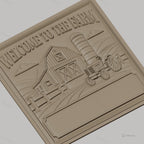 Fichier CNC & impression 3D ferme, grange, tracteur, silo, paysage agricole, haute qualité relief STL