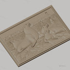 Fichier CNC & impression 3D phoques sur rochers avec phare et bouées haute qualité relief STL