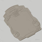 Fichier CNC & impression 3D enseigne basketball, panneau décoratif avec ballon et panier, STL très haute qualité