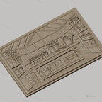 Fichier CNC & impression 3D serre de jardin, table avec pots, outils de jardinage haute qualité relief STL