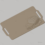 Fichier CNC planche à découper jambon et herbes, bas-relief pour sculpture sur bois, STL