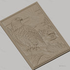 Fichier CNC & impression 3D aigle américain, drapeau, casque militaire, bottes, nature et montagne, haute qualité relief STL