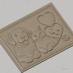 Fichier CNC & impression 3D vétérinaire chien chat stéthoscope cœur croix, haute qualité relief STL
