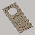 Fichier CNC & impression 3D plaque porte 'Guest Room', décoration chambre, STL très haute qualité