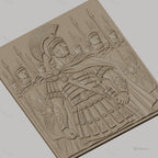 Fichier CNC & impression 3D soldat romain avec légionnaires et boucliers, haute qualité relief STL