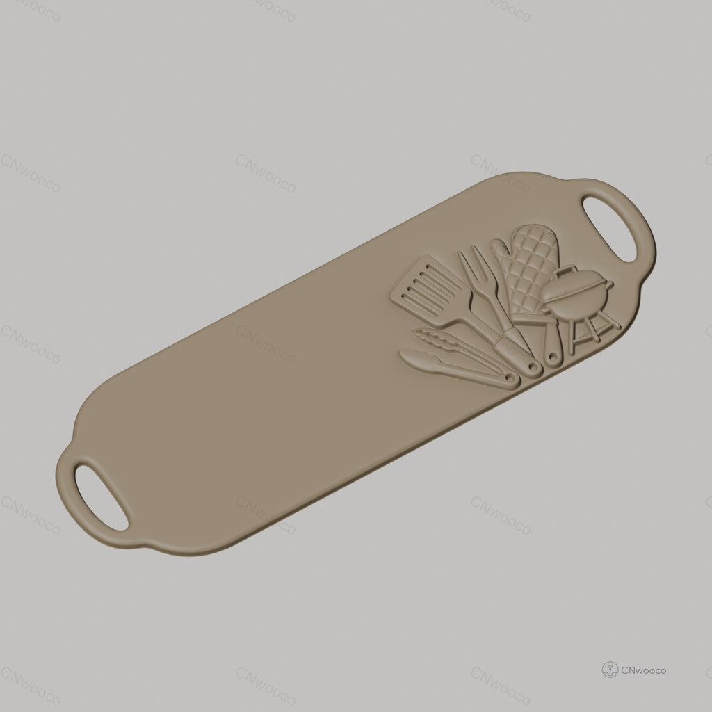 Fichier CNC barbecue outils cuisine, bas-relief pour sculpture sur bois, STL
