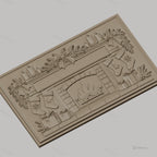 Fichier CNC & impression 3D cheminée de Noël, bas de Noël, cadeaux, bougies, haute qualité relief STL