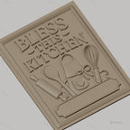 Fichier CNC & impression 3D thème cuisine, ustensiles de cuisine, tablier, rouleau à pâtisserie relief haute qualité relief STL
