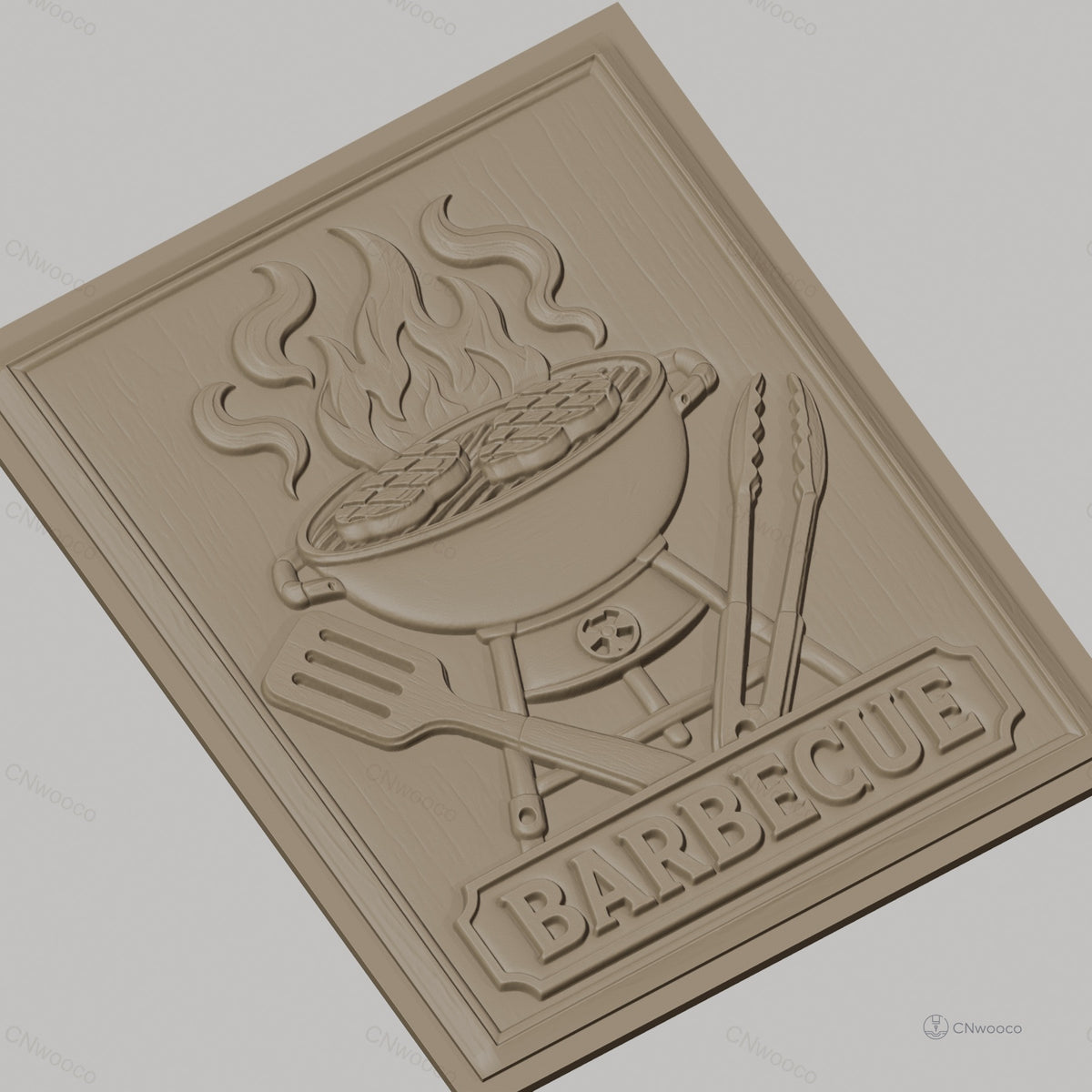 Fichier CNC & impression 3D barbecue, grill, spatule, pince à barbecue, haute qualité relief STL