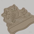 Fichier CNC & impression 3D enseigne hibou et nature, STL très haute qualité