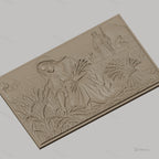 Fichier CNC & impression 3D Moisson ancienne, femme et paysans récoltant le blé, haute qualité relief STL