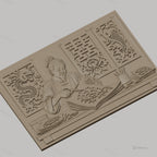 Fichier CNC & impression 3D artisan chinois découpage papier, fleurs, dragon, poisson, haute qualité relief STL