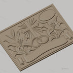 Fichier CNC & impression 3D thème mariage, croix, anneaux, lys, bannière, haute qualité relief STL