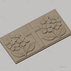 Fichier CNC & impression 3D Croix chrétienne et fleurs en relief, haute qualité relief STL
