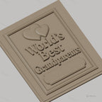 Fichier CNC & impression 3D meilleure plaque Grandparents, coeurs relief décoratif, haute qualité relief STL