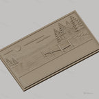 Fichier CNC & impression 3D paysage lac cabane ponton sapins montagne, haute qualité relief STL