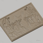 Fichier CNC & impression 3D dragons et ponts gothiques, ruines médiévales et montagnes, haute qualité relief STL